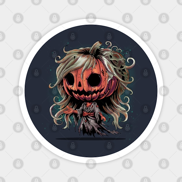 Halloween Pumpkin Ghoul Magnet by H. R. Sinclair